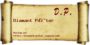 Diamant Péter névjegykártya